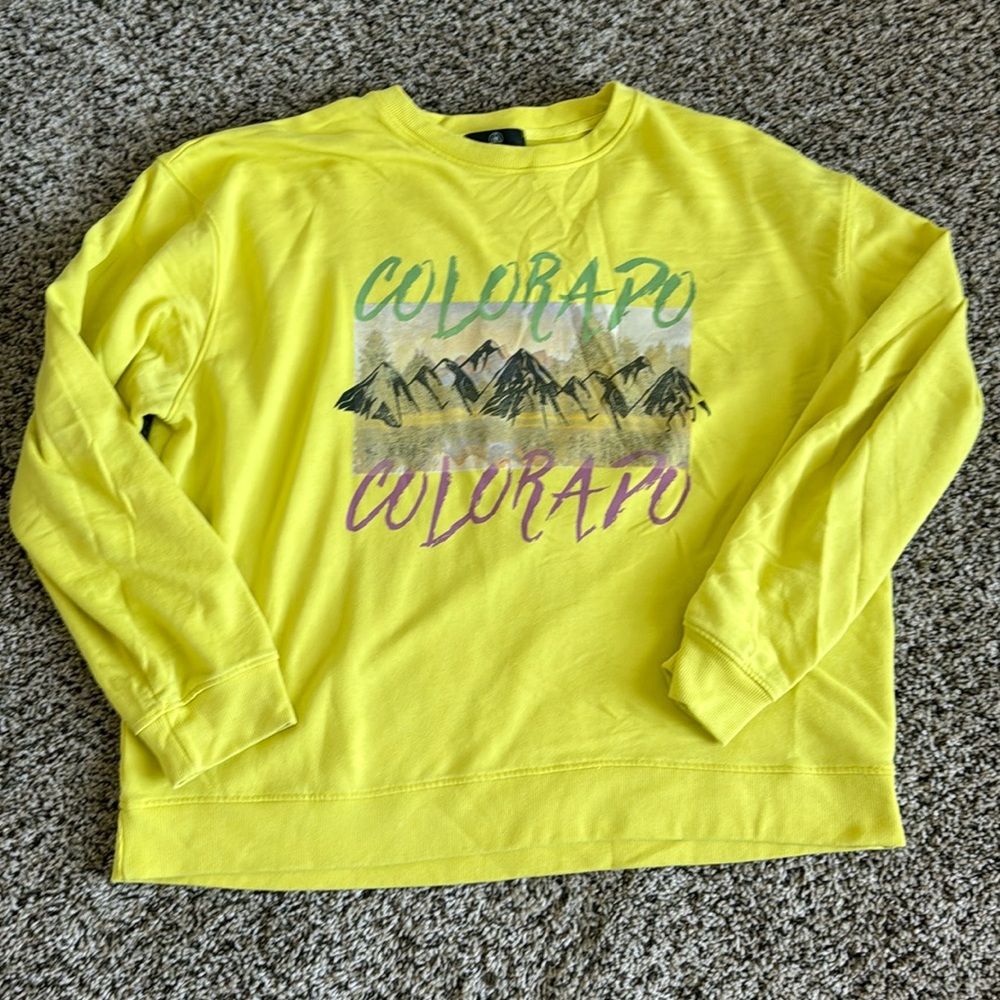 Neon yellow Colorado sweatshirt